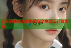 云天河黑料全删保障安全高效云计算体验