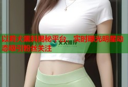 以莉犬黑料揭秘平台，实时曝光明星动态吸引粉丝关注