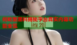 何屹繁黑料揭秘平台真实内幕功能全览