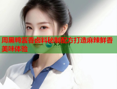 周黑鸭酱香卤料秘制配方打造麻辣鲜香美味体验